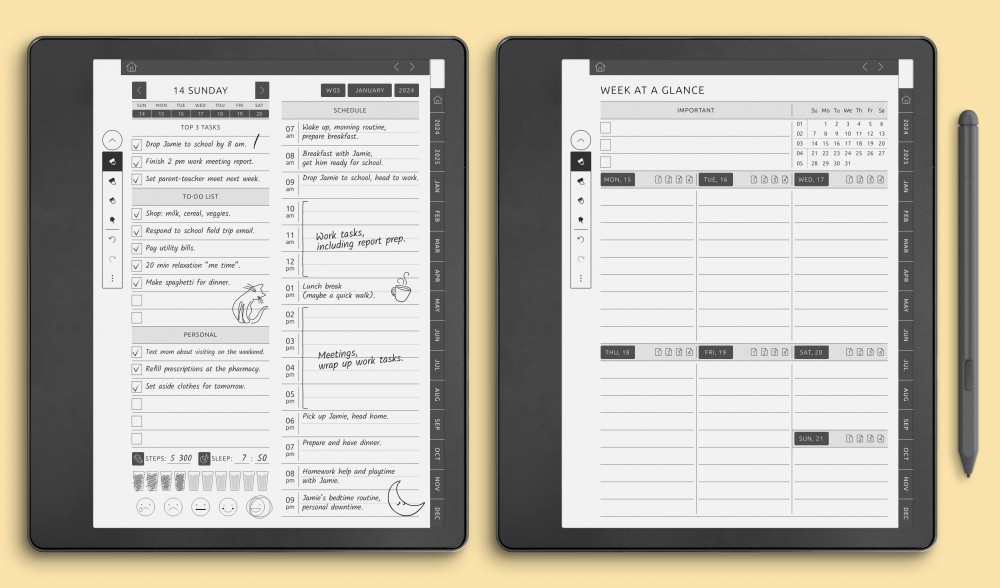 Kindle Scribe Planner Templates