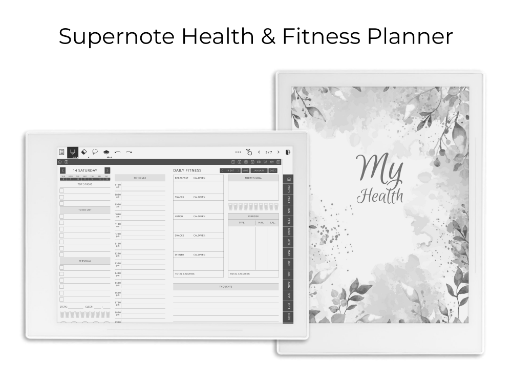 Supernote Health & Fitness Planner