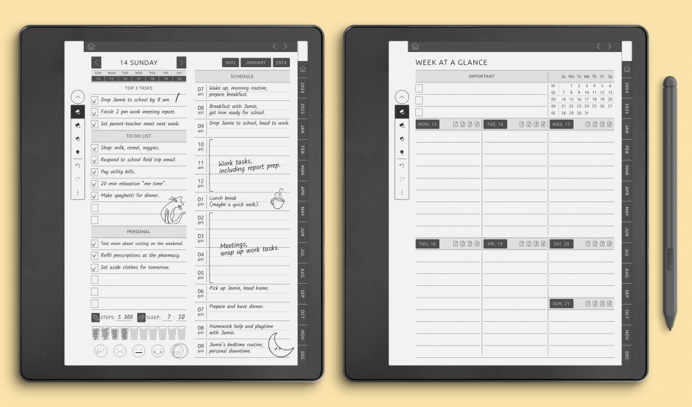 Get 25 Kindle Scribe Planner Templates 2025 2026 Download Free 