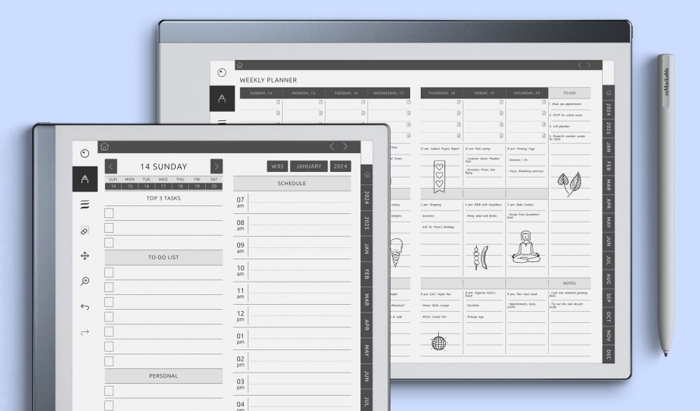 reMarkable 2 Planner Templates