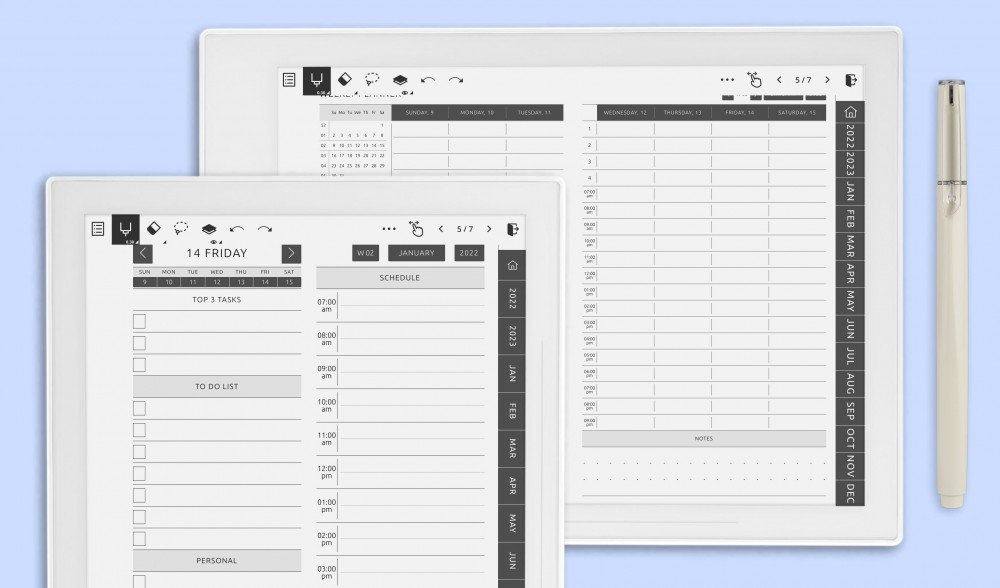 Planner Templates for Supernote 