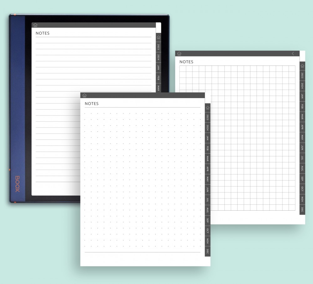 Notes Pages Template for Boox Note