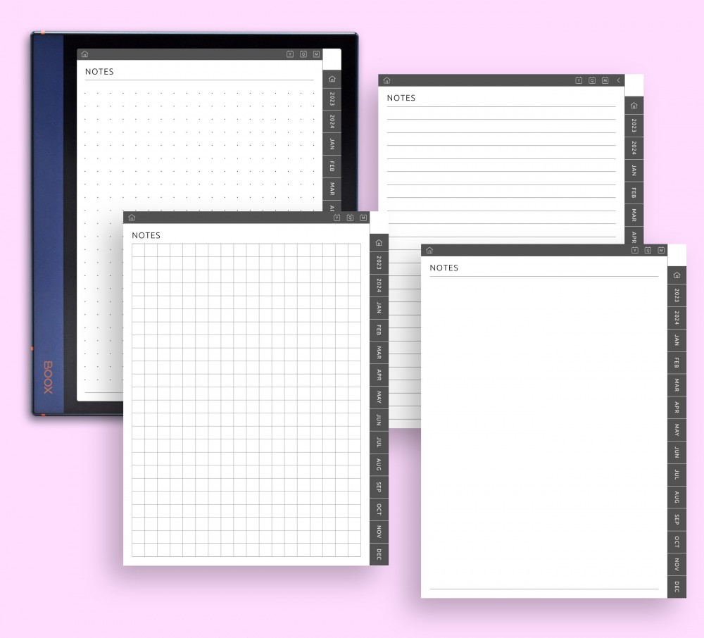 Notes Pages Template for Boox Note