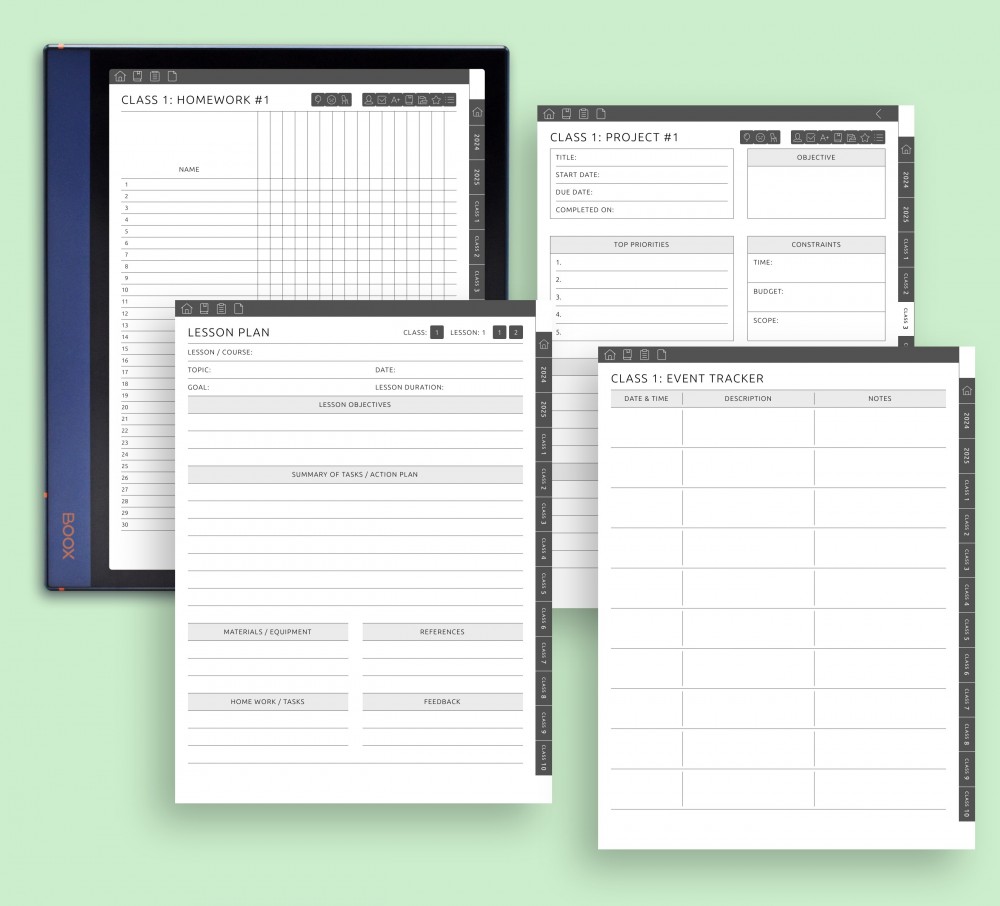The Ultimate Classroom Management Tool Template for Boox Note