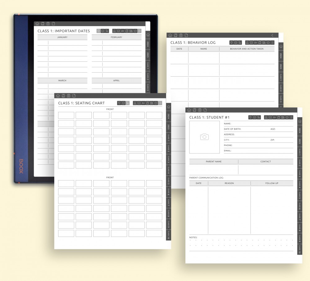 Enhance Your Student Management Template for Boox Note