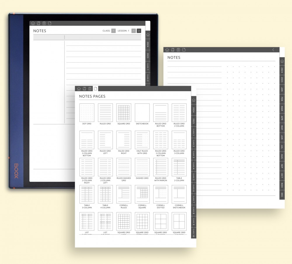 Personalize Your Digital Note-Taking  Template for Boox Note