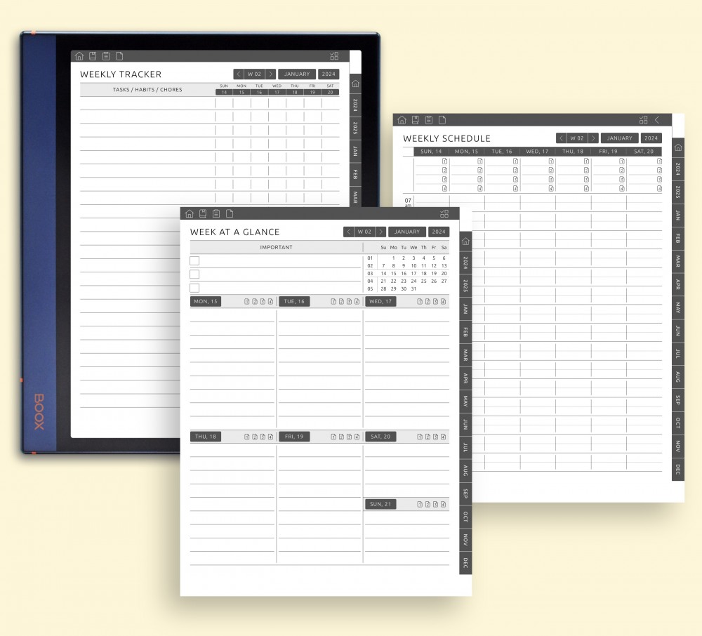 Revamp Your Weekly Planning  Template for Boox Note