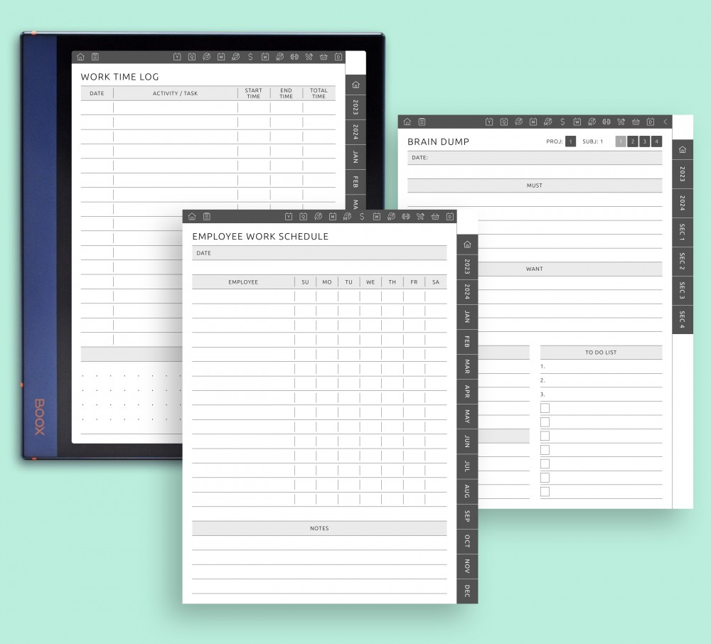 Work & Business Planner Template for Boox Note