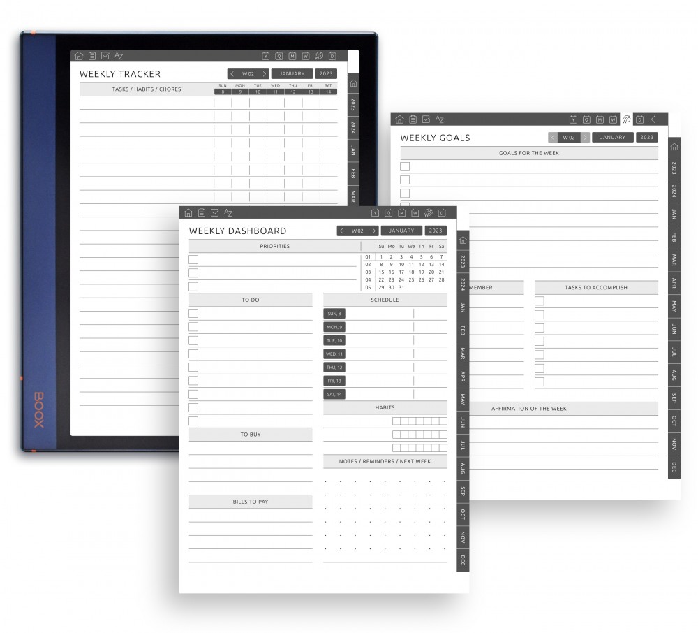 Set Your Goals Template for Boox Note