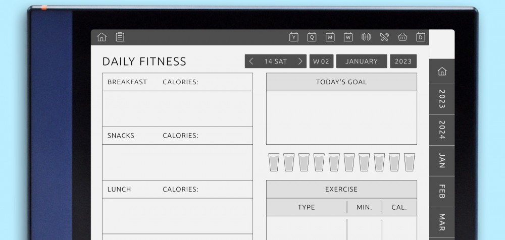 BOOX Note Health &amp; Fitness Planner