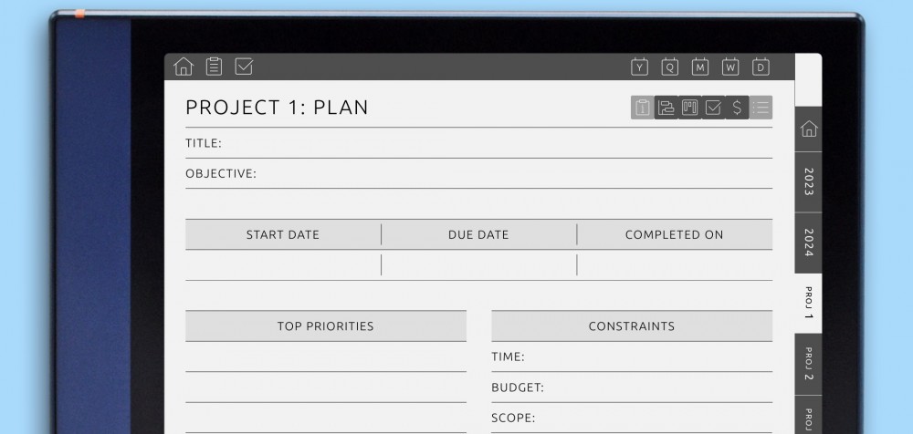 BOOX Note Project Planner