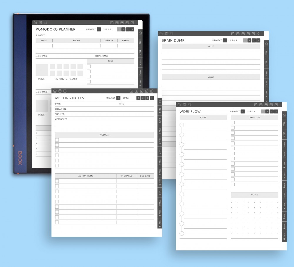 Templates For Project Sections you Choose Template for Boox Note