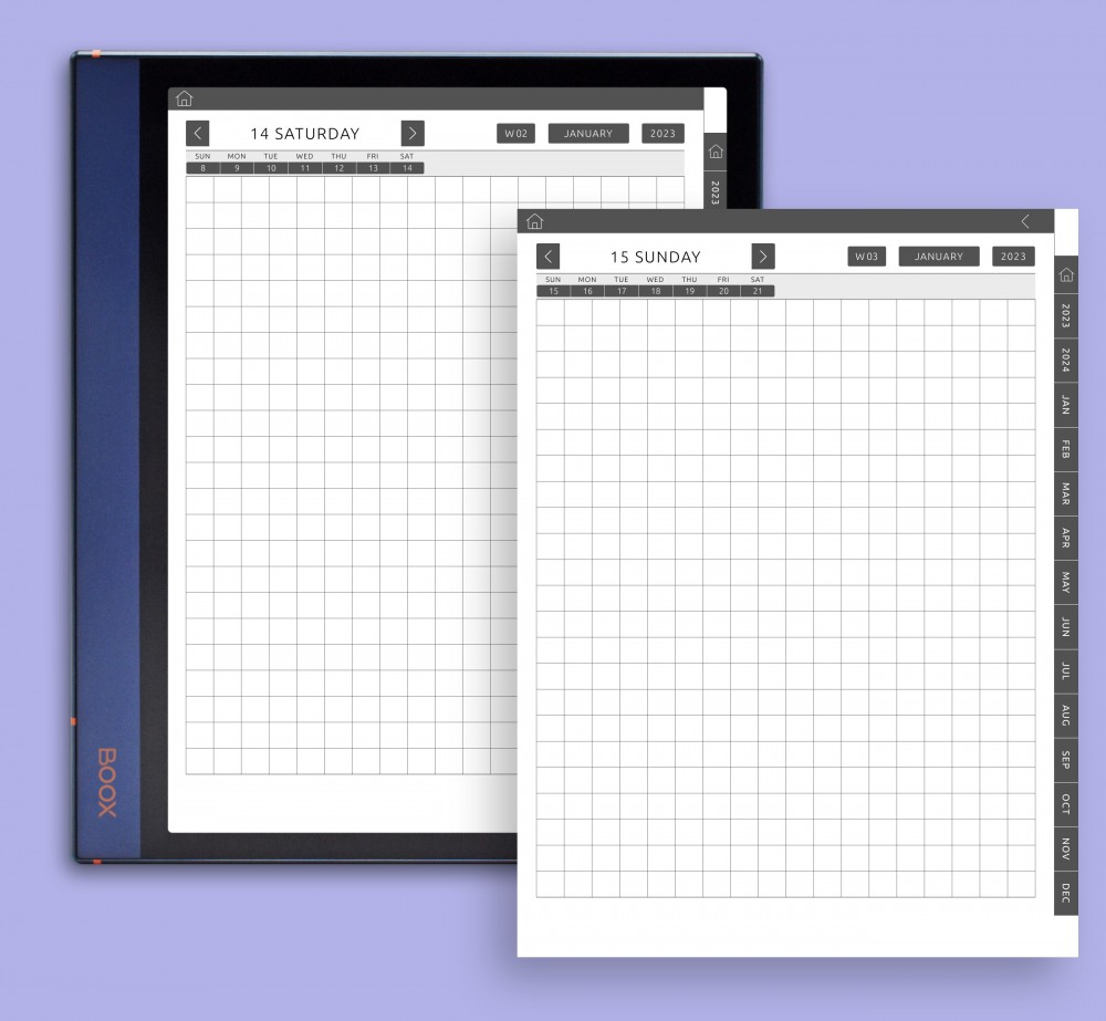 Square Grid Pages Template for Boox Note