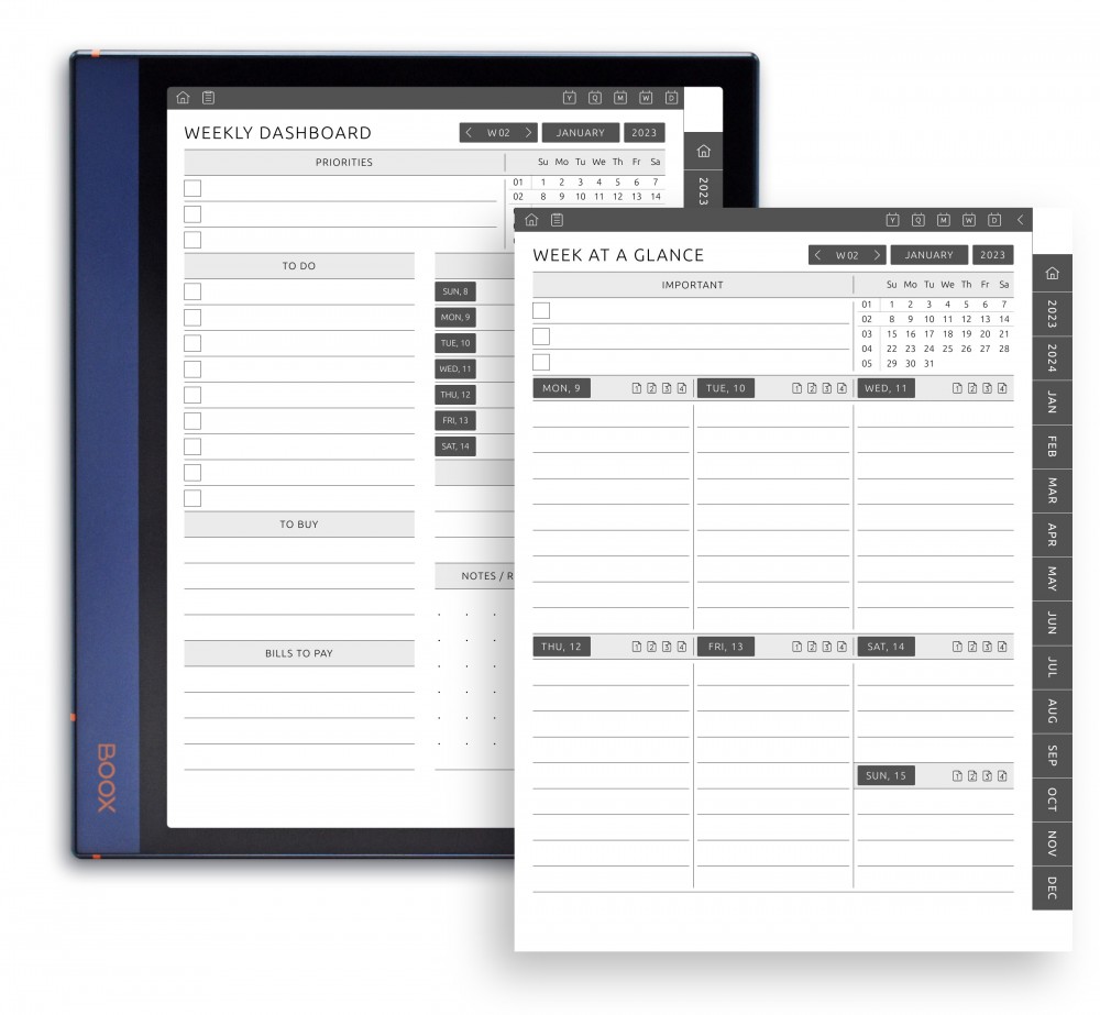 Plan Your Week Template for Boox Note