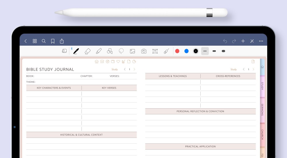 Digital Christian Planner for iPad or Android