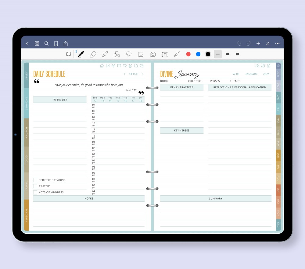 Faith-Focused Daily Pages, Designed for You for Digital Planner Faith-Focused Daily Pages, Designed for You for GoodNotes Planner