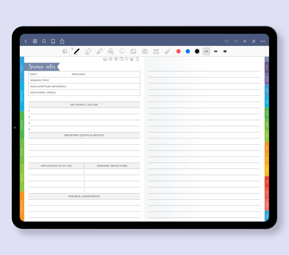 📝 Sermon Notes: Capture the Message Template for Digital Planner 📝 Sermon Notes: Capture the Message for Digital Planner