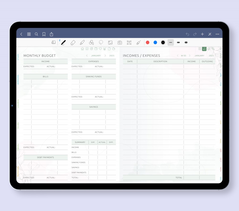 💰 Manage Your Finances with Faith and Clarity Template for Digital Planner 💰 Manage Your Finances with Faith and Clarity for Digital Planner
