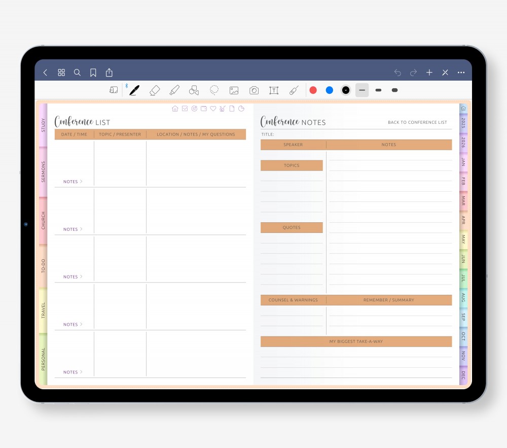 Grow Through Every Gathering Template for Digital Planner Grow Through Every Gathering for Digital Planner