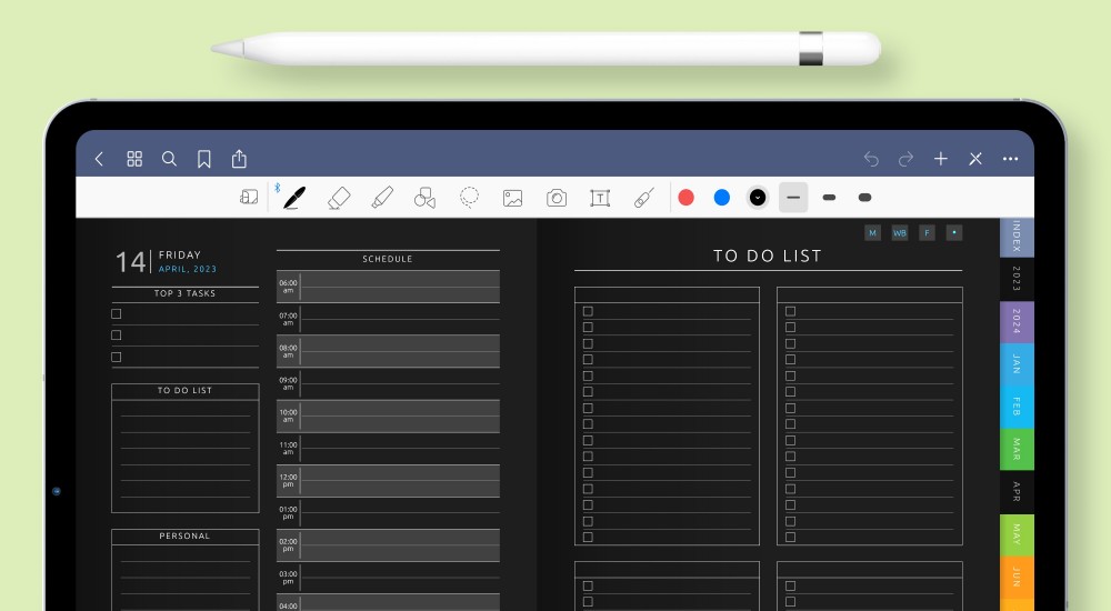 Ultimate Digital Daily Planner [Dark]