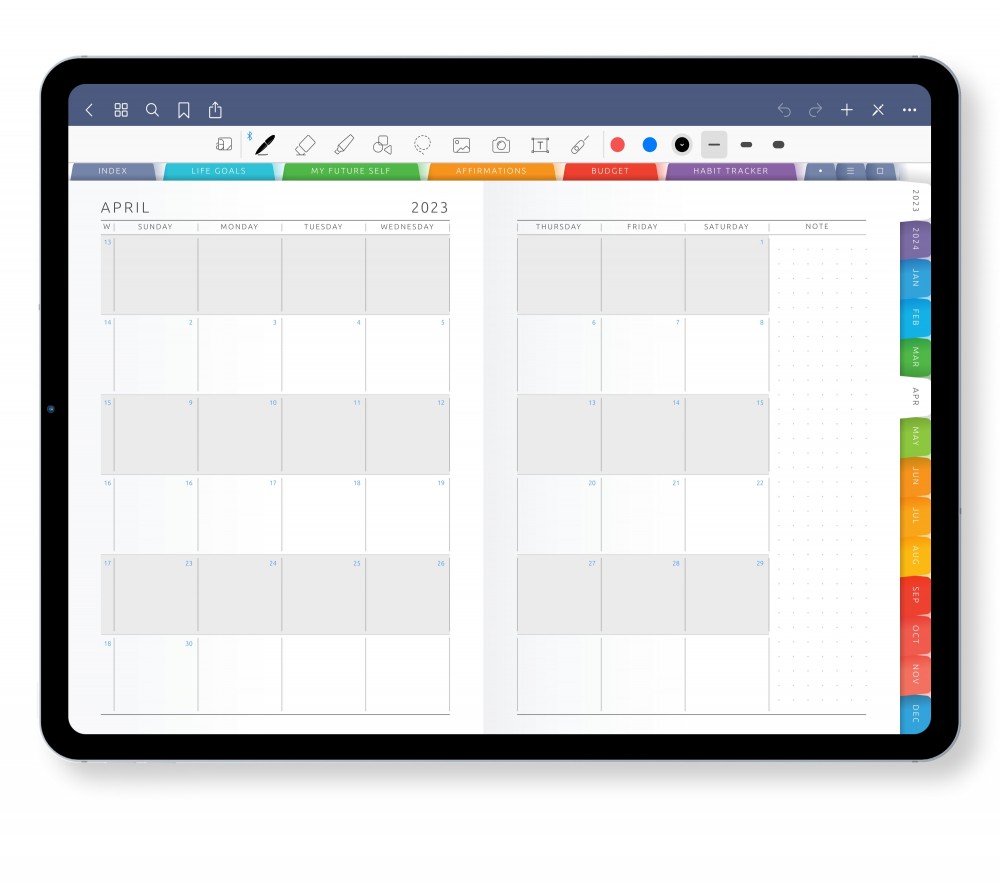 Digital Monthly Planner