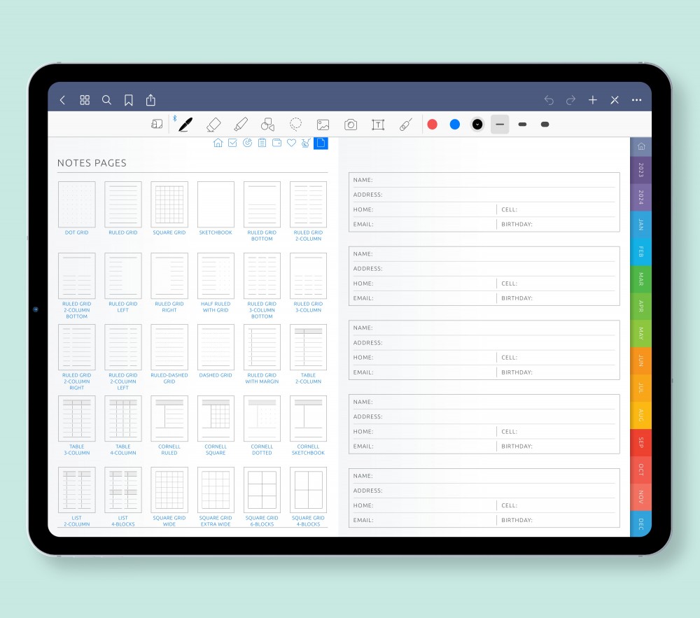 Customize Your Note-Taking with Our Wide Range of Templates  for Digital Planner