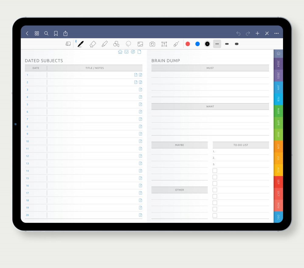 Customize Your Project Pages for GoodNotes Planner