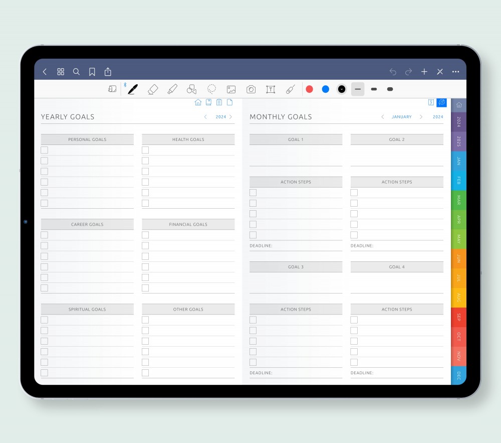 Best Free 2024 Digital Planner (with Goodnotes, , iPad Templates)