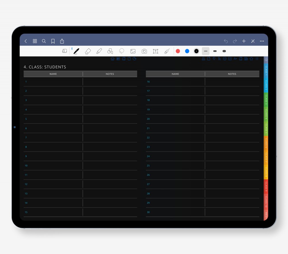 🏫 Teach Multiple Classes with Ease Template for Digital Planner 🏫 Teach Multiple Classes with Ease for Digital Planner