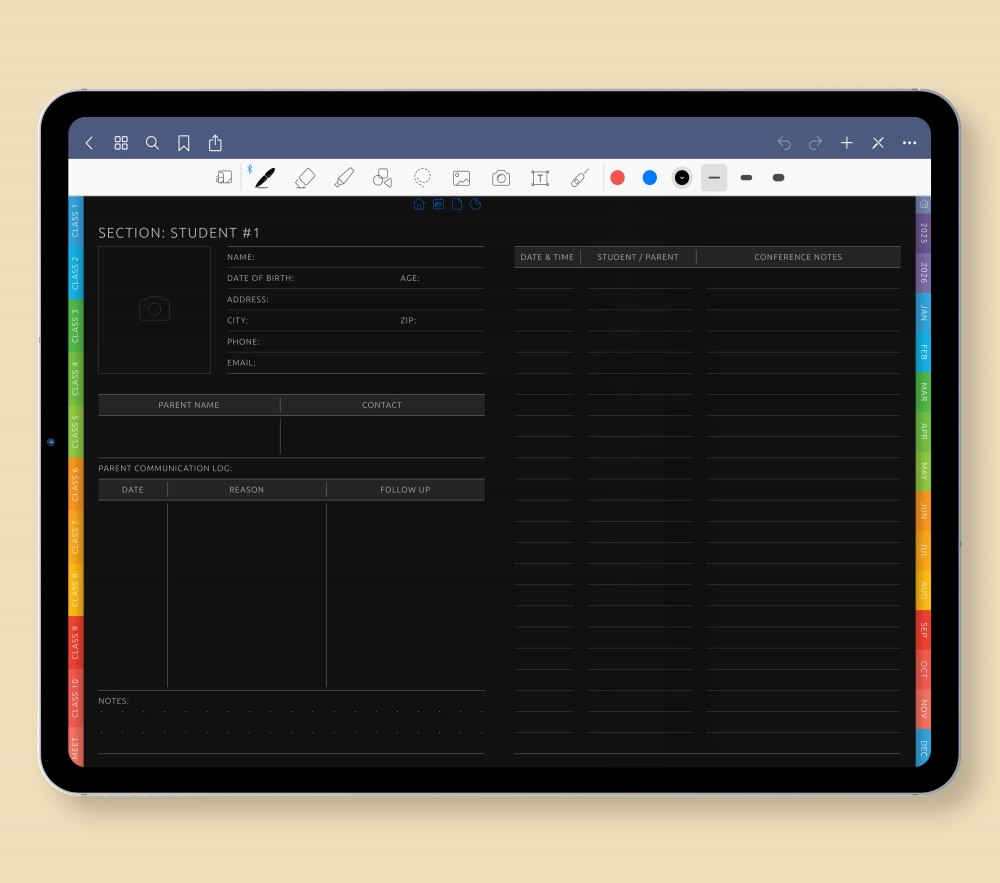 👩🎓 Know Your Students Better Template for Digital Planner 👩🎓 Know Your Students Better for Digital Planner