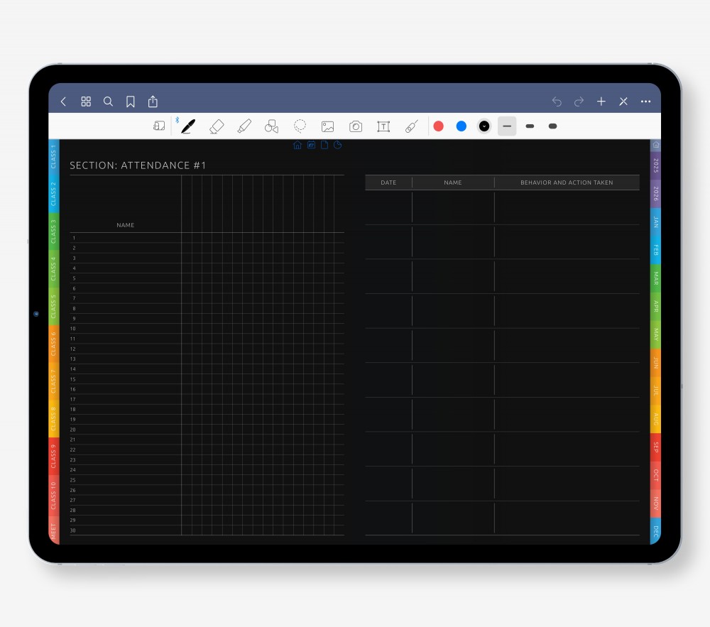 ✅ Track Attendance and Behavior with Confidence Template for Digital Planner ✅ Track Attendance and Behavior with Confidence for Digital Planner