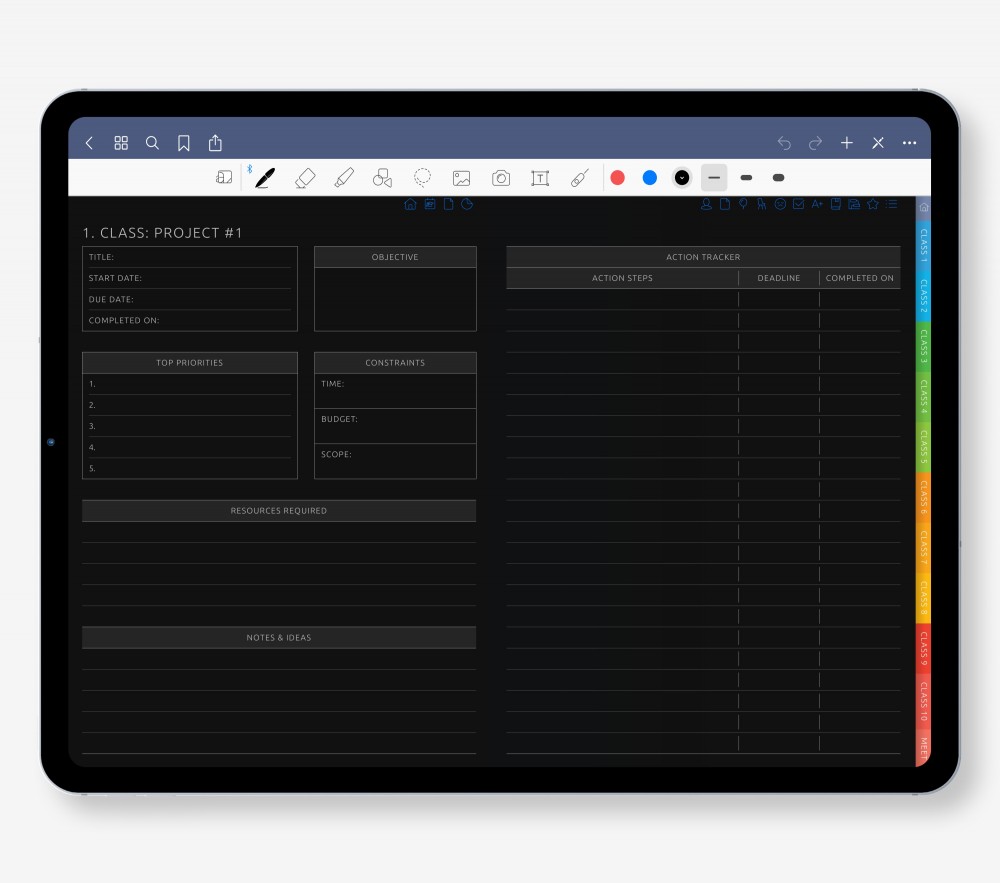 📁 Plan, Track, and Wrap Up Projects Template for Digital Planner 📁 Plan, Track, and Wrap Up Projects for Digital Planner