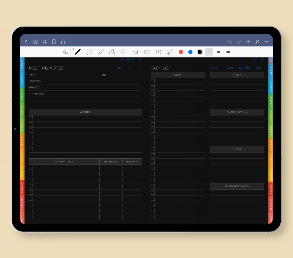 📋 Stay Organized Before and After Every Meeting Template for Digital Planner 📋 Stay Organized Before and After Every Meeting for Digital Planner