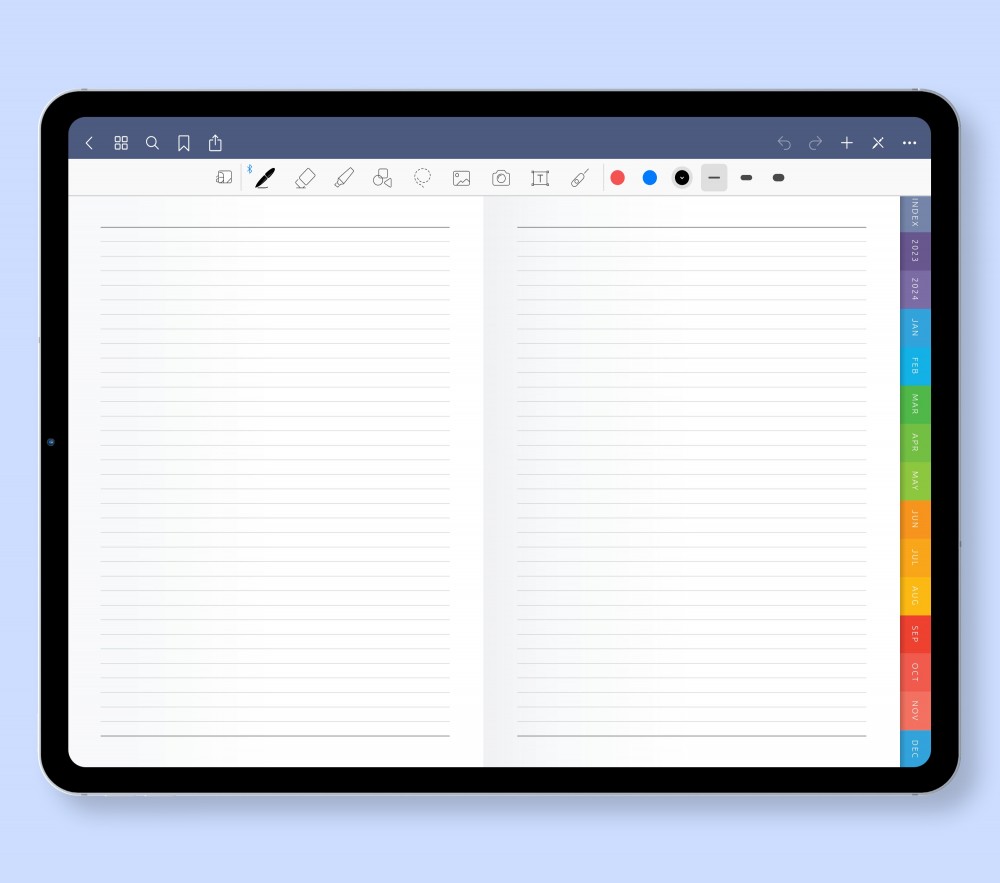 Digital Ruled Notebook for iPad