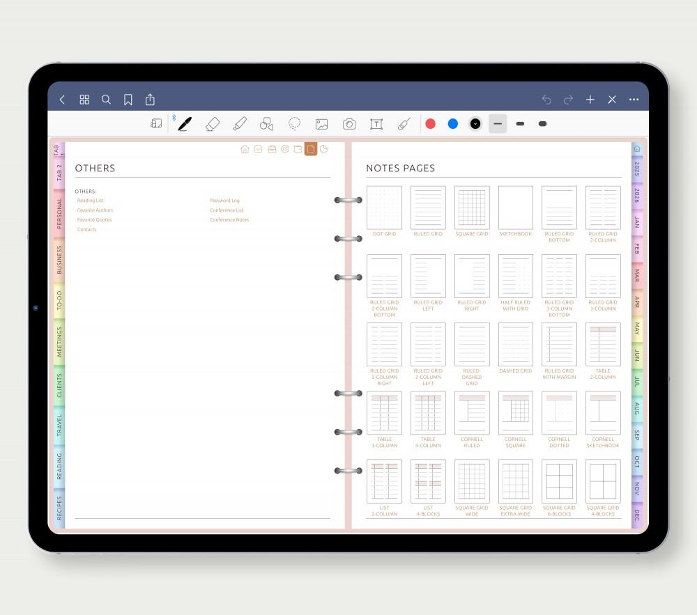 🗂️ Extras – Notes, Lists & Life’s Little Details Template for Digital Planner 🗂️ Extras – Notes, Lists & Life’s Little Details for Digital Planner