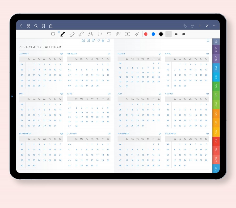 Unveiling Yearly Mastery  for Digital Planner