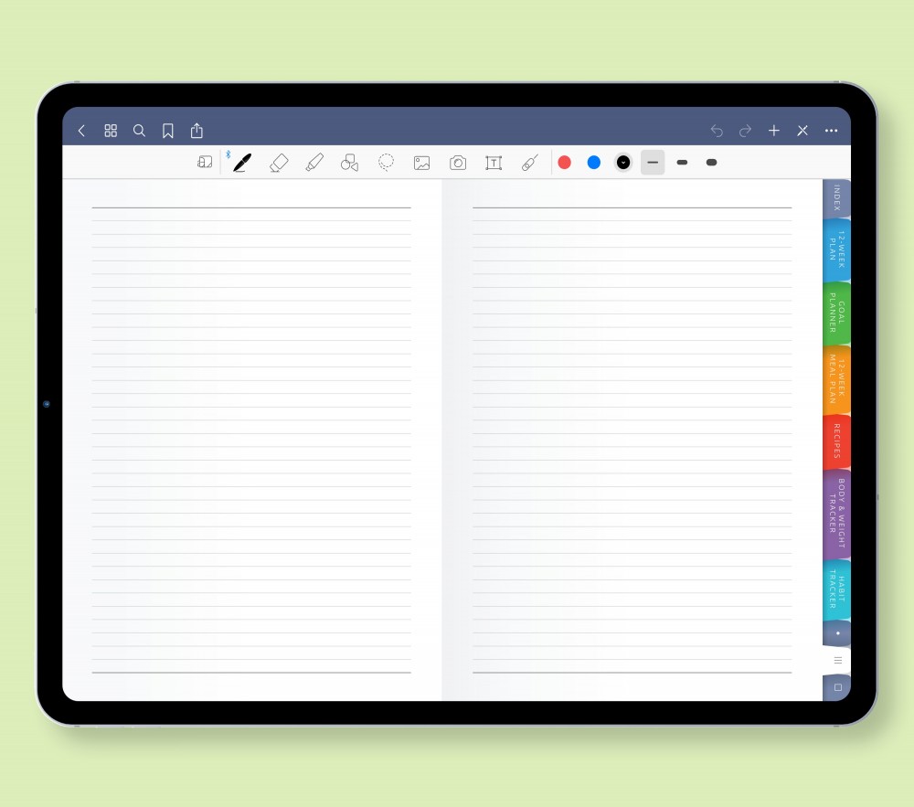 Digital Ruled Notebook for iPad
