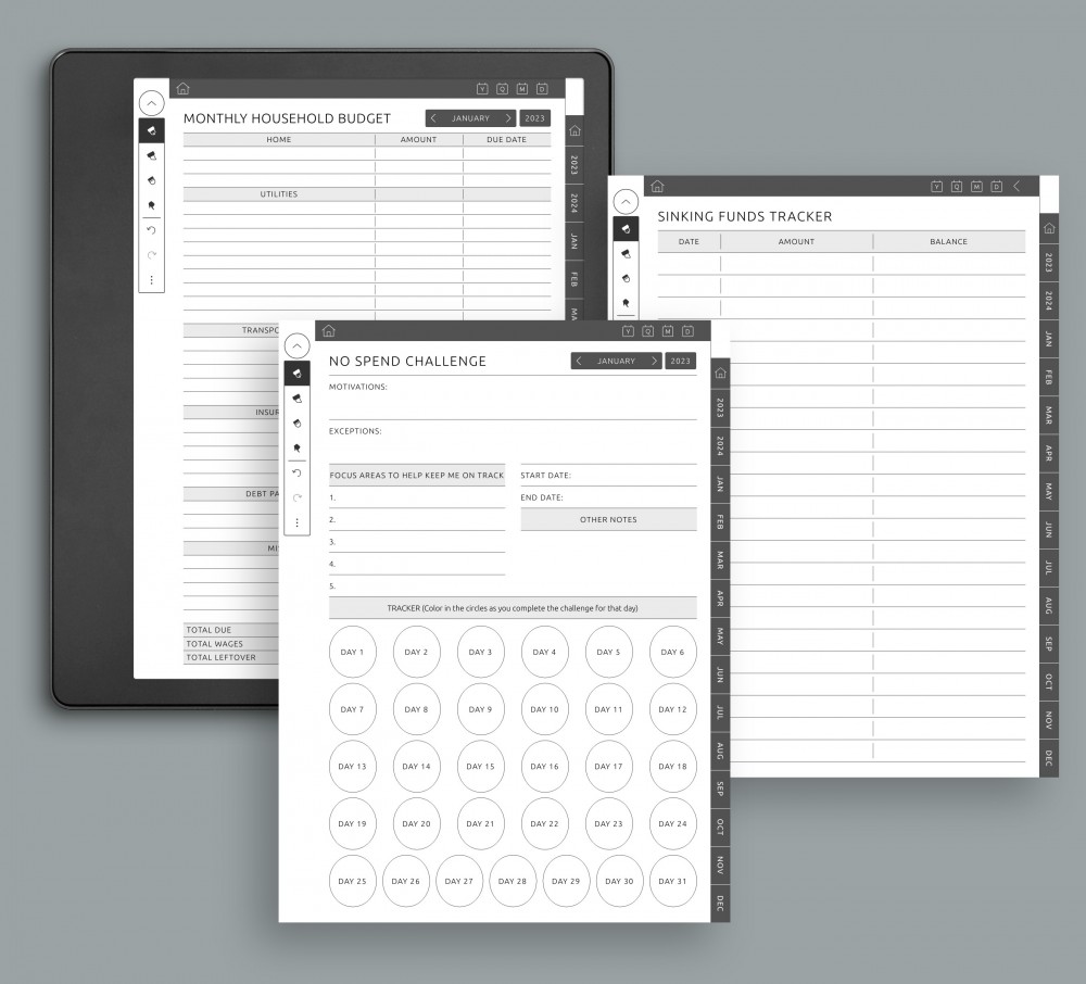Layouts for Savings for Kindle Scribe