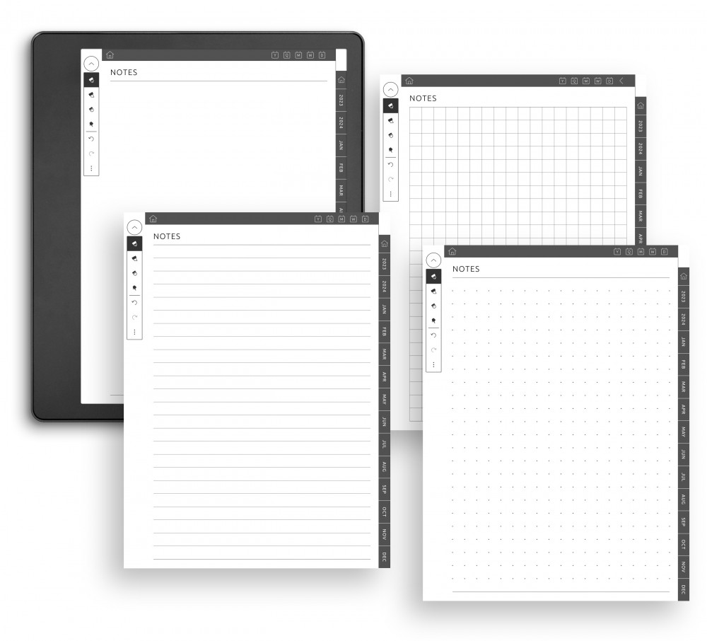 4 Types of Notes Pages for Kindle Scribe