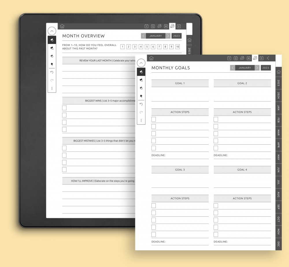 Plan Monthly Goals for Kindle Scribe