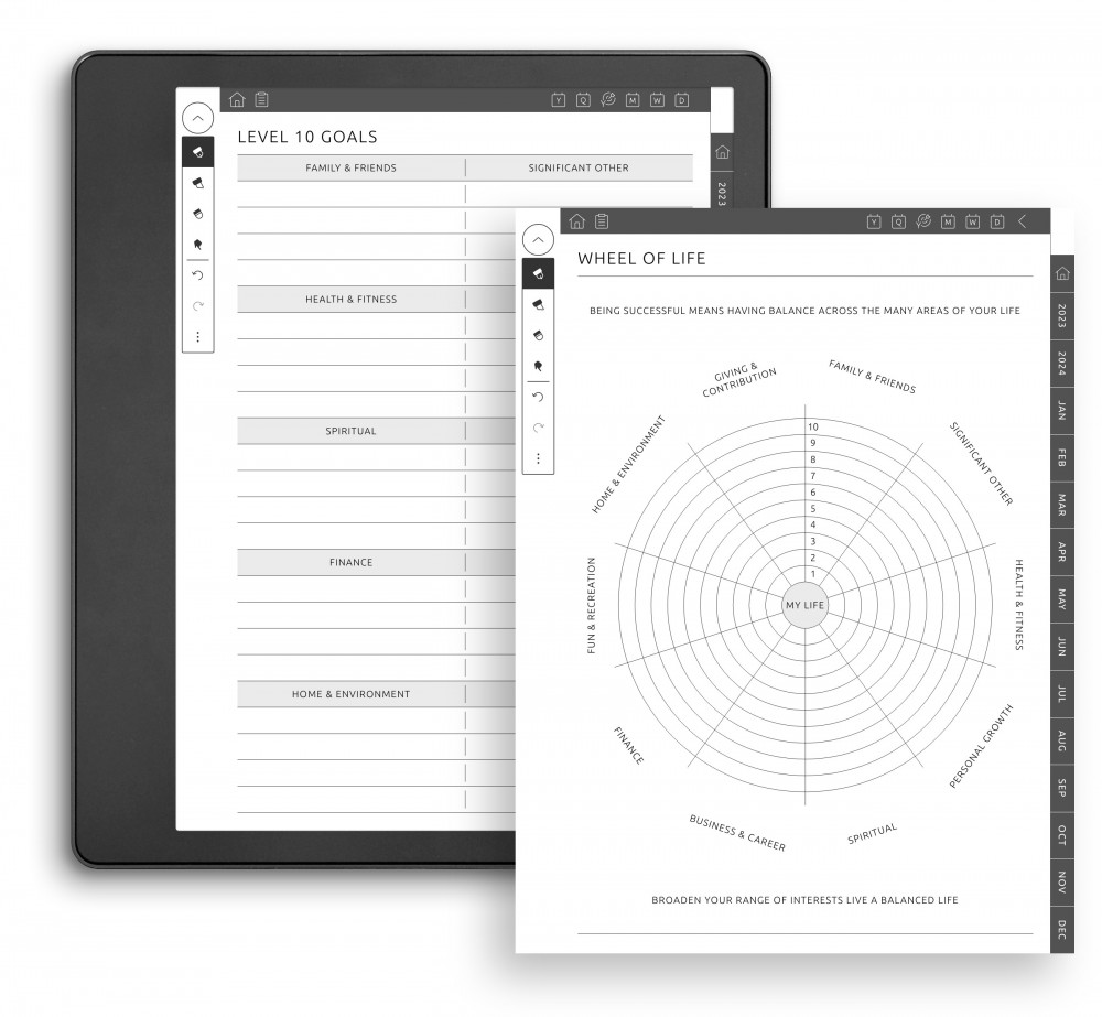 Wheel Of Life Pages for Kindle Scribe