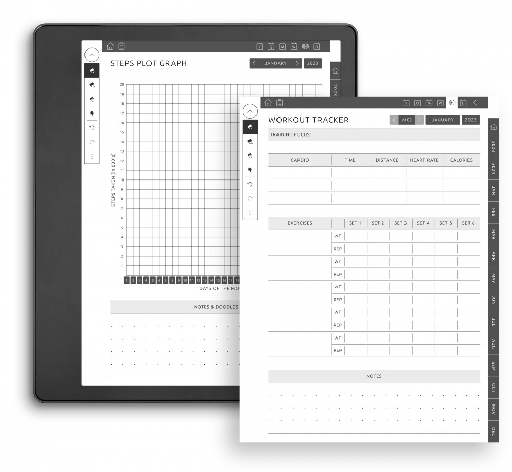 Workout Tracker for Kindle Scribe