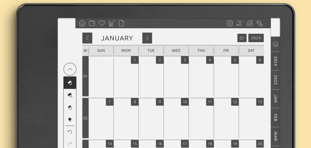 the first image for Kindle Scribe Monthly Planner