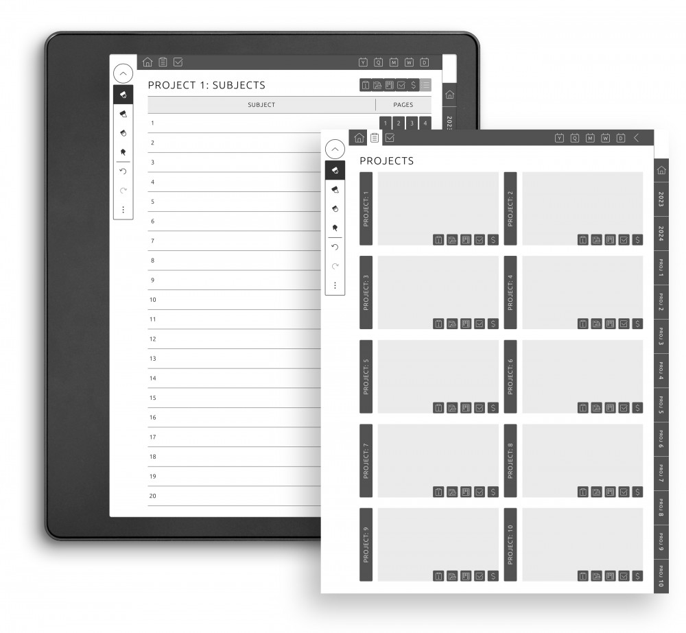 Projects Pages for Kindle Scribe