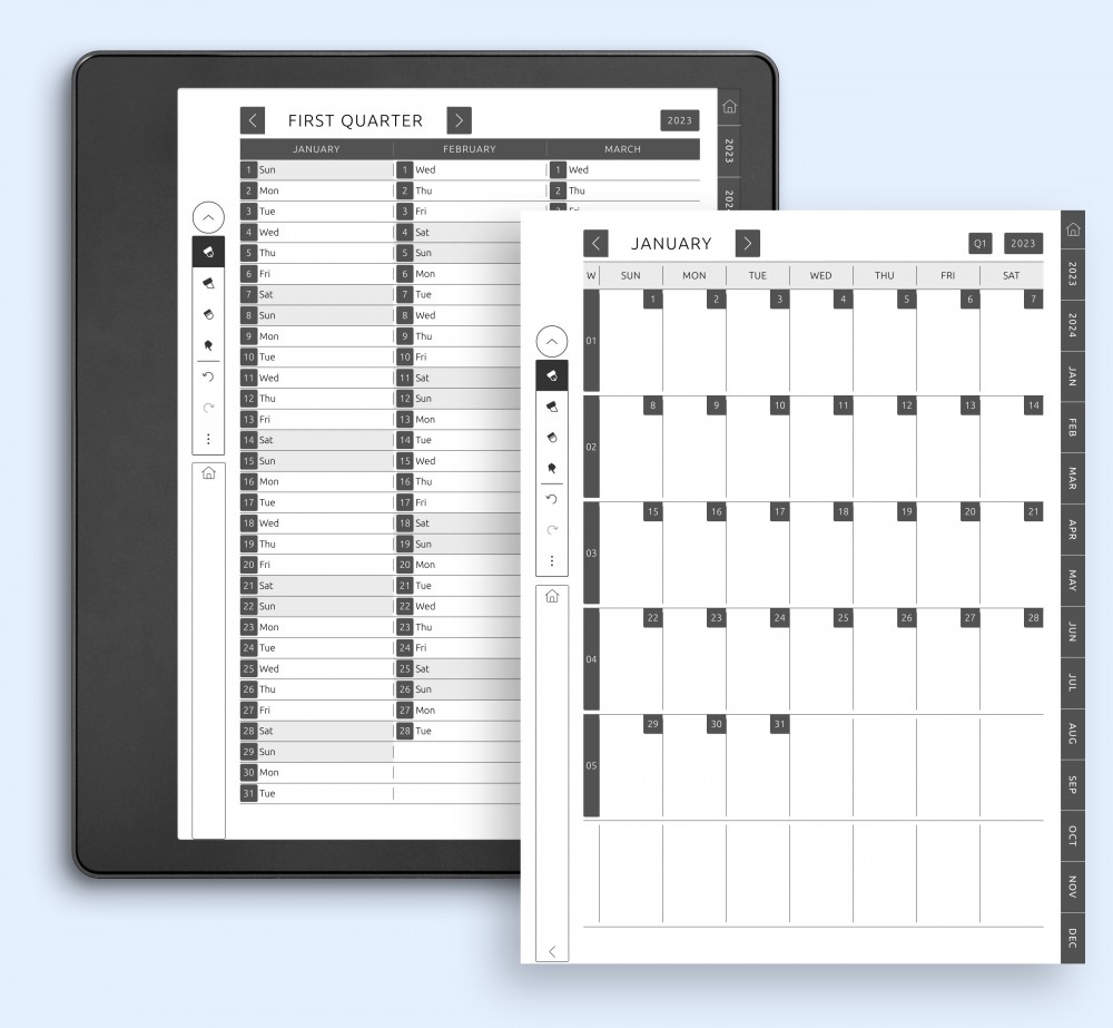 Monthly Planner for Kindle Scribe