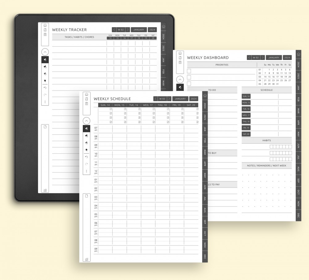 Kindle Scribe 2023 Produktivitätsplaner — Planning Atlas