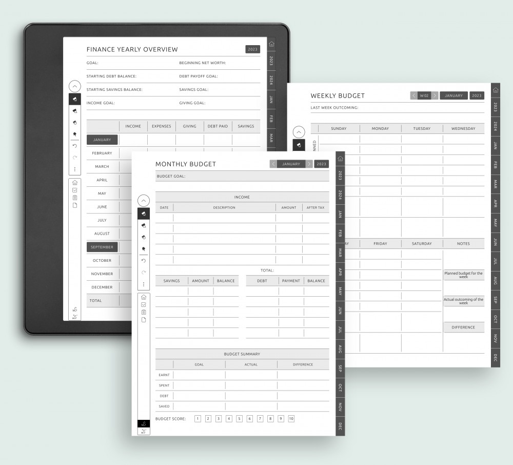 Budget Planner for Kindle Scribe