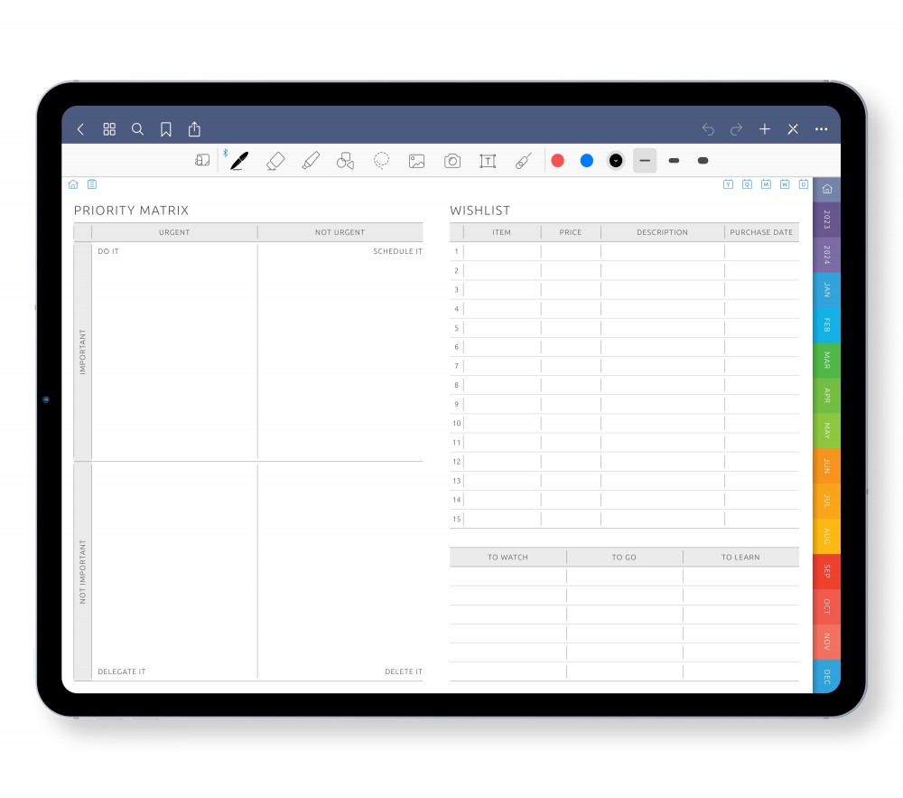 Set Your Priorities, Manifest Your Desires  for Digital Planner