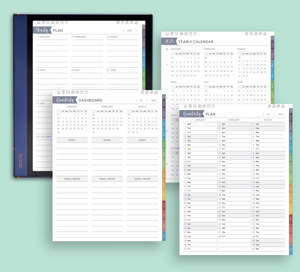 📆 Long-Term Planning – Stay Focused All Year for Boox Note Planner 📆 Long-Term Planning – Stay Focused All Year Template for Boox Note