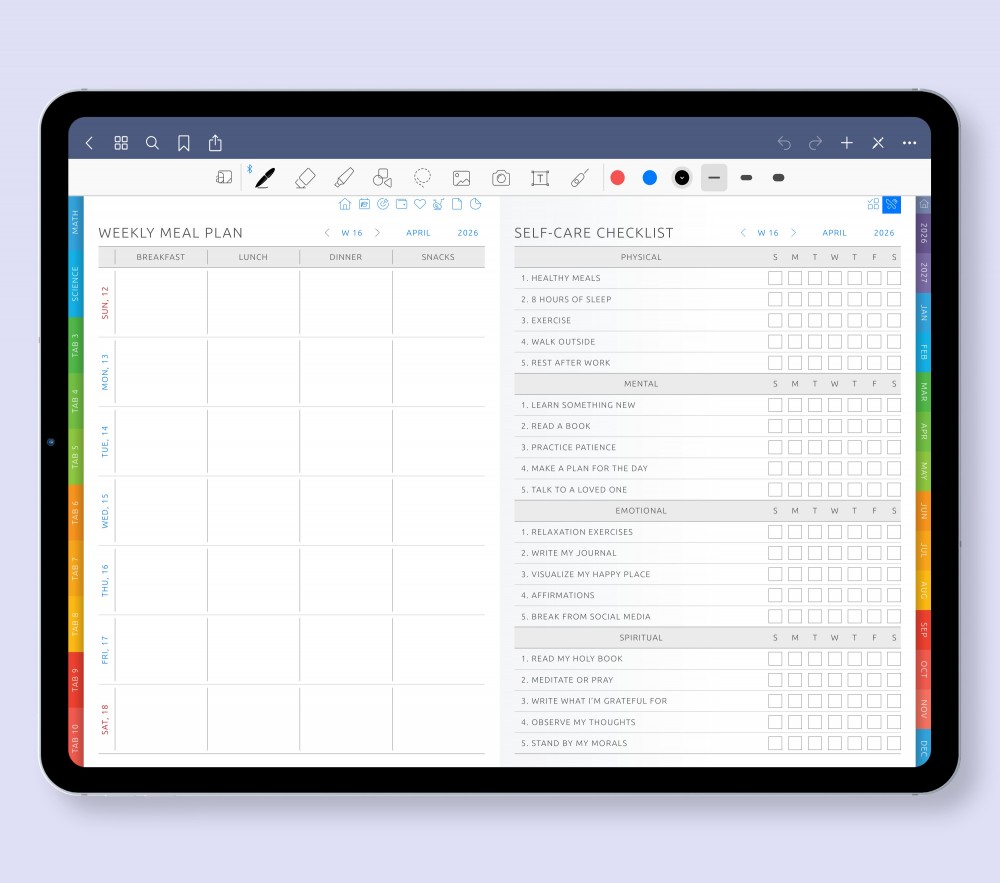 Holistic Well-being: Health & Wellness Templates Template for Digital Planner Holistic Well-being: Health & Wellness Templates  for Digital Planner